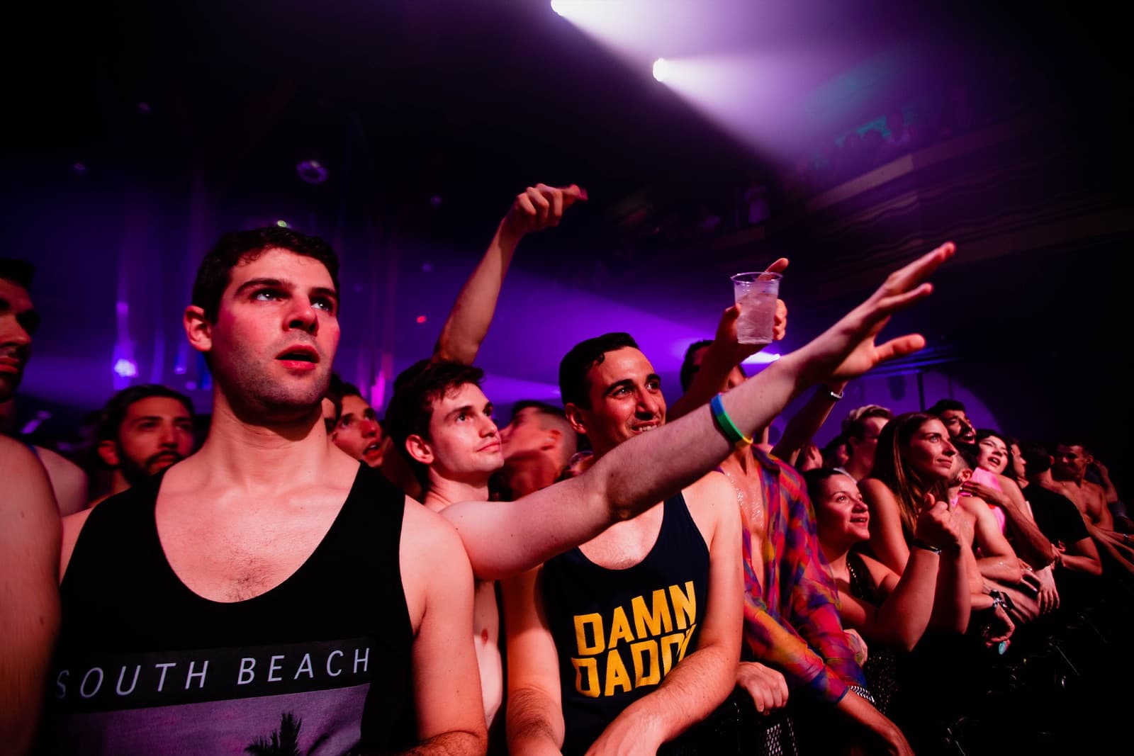 Crowd reaching for the stage at Devils Playground, New York
